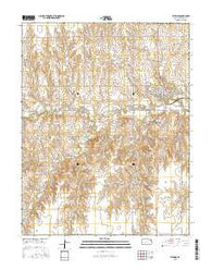 Jetmore Kansas Current topographic map, 1:24000 scale, 7.5 X 7.5 Minute, Year 2015