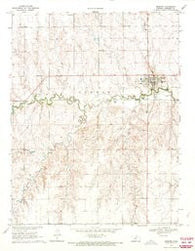 Jetmore Kansas Historical topographic map, 1:24000 scale, 7.5 X 7.5 Minute, Year 1969