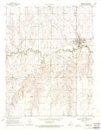 Jetmore Kansas Historical topographic map, 1:24000 scale, 7.5 X 7.5 Minute, Year 1969