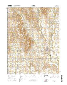 Jewell Kansas Current topographic map, 1:24000 scale, 7.5 X 7.5 Minute, Year 2015