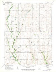 Jewell SW Kansas Historical topographic map, 1:24000 scale, 7.5 X 7.5 Minute, Year 1962