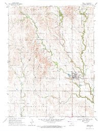 Jewell Kansas Historical topographic map, 1:24000 scale, 7.5 X 7.5 Minute, Year 1969