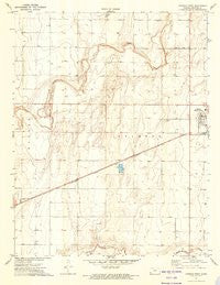 Johnson West Kansas Historical topographic map, 1:24000 scale, 7.5 X 7.5 Minute, Year 1973