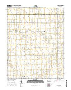 Johnson NW Kansas Current topographic map, 1:24000 scale, 7.5 X 7.5 Minute, Year 2015