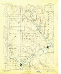 Junction City Kansas Historical topographic map, 1:125000 scale, 30 X 30 Minute, Year 1894