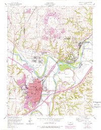 Junction City Kansas Historical topographic map, 1:24000 scale, 7.5 X 7.5 Minute, Year 1955