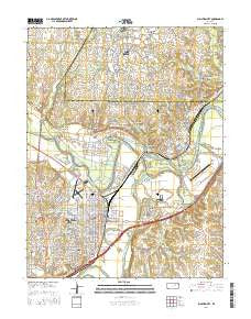 Junction City Kansas Current topographic map, 1:24000 scale, 7.5 X 7.5 Minute, Year 2016