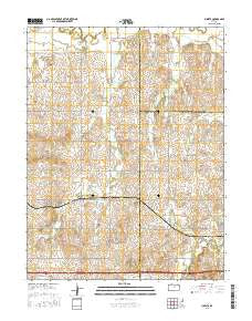 Juniata Kansas Current topographic map, 1:24000 scale, 7.5 X 7.5 Minute, Year 2015