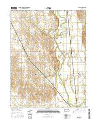 Kackley Kansas Current topographic map, 1:24000 scale, 7.5 X 7.5 Minute, Year 2015