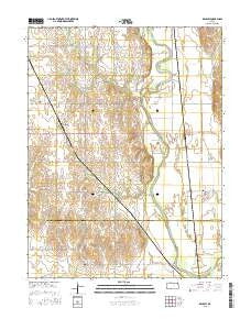 Kackley Kansas Current topographic map, 1:24000 scale, 7.5 X 7.5 Minute, Year 2015
