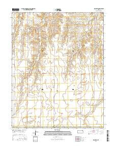 Kalvesta Kansas Current topographic map, 1:24000 scale, 7.5 X 7.5 Minute, Year 2015