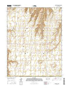 Kalvesta SW Kansas Current topographic map, 1:24000 scale, 7.5 X 7.5 Minute, Year 2015