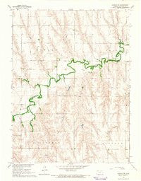 Kanona NE Kansas Historical topographic map, 1:24000 scale, 7.5 X 7.5 Minute, Year 1965