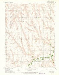Kanona NW Kansas Historical topographic map, 1:24000 scale, 7.5 X 7.5 Minute, Year 1965