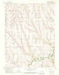 Kanona NW Kansas Historical topographic map, 1:24000 scale, 7.5 X 7.5 Minute, Year 1965