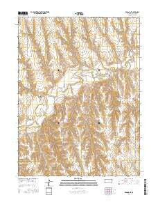 Kanona NE Kansas Current topographic map, 1:24000 scale, 7.5 X 7.5 Minute, Year 2015