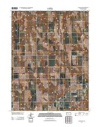 Kanona NW Kansas Historical topographic map, 1:24000 scale, 7.5 X 7.5 Minute, Year 2012
