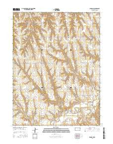 Kanona NW Kansas Current topographic map, 1:24000 scale, 7.5 X 7.5 Minute, Year 2015