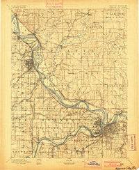 Kansas City Missouri Historical topographic map, 1:125000 scale, 30 X 30 Minute, Year 1894