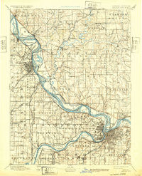 Kansas City Missouri Historical topographic map, 1:125000 scale, 30 X 30 Minute, Year 1894