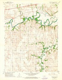 Kansas Falls Kansas Historical topographic map, 1:24000 scale, 7.5 X 7.5 Minute, Year 1964