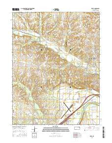 Keats Kansas Current topographic map, 1:24000 scale, 7.5 X 7.5 Minute, Year 2015