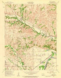 Keats Kansas Historical topographic map, 1:24000 scale, 7.5 X 7.5 Minute, Year 1955