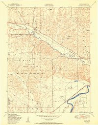 Keats Kansas Historical topographic map, 1:24000 scale, 7.5 X 7.5 Minute, Year 1950