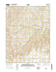 Keene Kansas Current topographic map, 1:24000 scale, 7.5 X 7.5 Minute, Year 2015