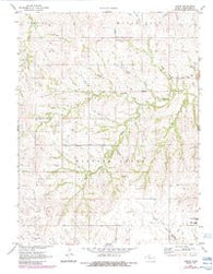 Keene Kansas Historical topographic map, 1:24000 scale, 7.5 X 7.5 Minute, Year 1971