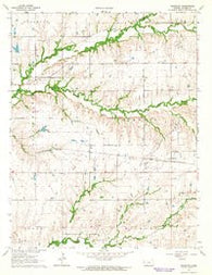 Keighley Kansas Historical topographic map, 1:24000 scale, 7.5 X 7.5 Minute, Year 1964