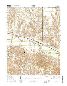 Kendall Kansas Current topographic map, 1:24000 scale, 7.5 X 7.5 Minute, Year 2016