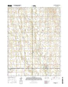 Kensington Kansas Current topographic map, 1:24000 scale, 7.5 X 7.5 Minute, Year 2015