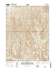 Kimeo Kansas Current topographic map, 1:24000 scale, 7.5 X 7.5 Minute, Year 2015