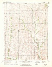 Kimeo Kansas Historical topographic map, 1:24000 scale, 7.5 X 7.5 Minute, Year 1968