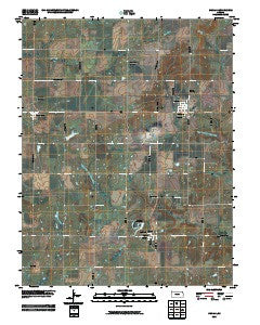 Kincaid Kansas Historical topographic map, 1:24000 scale, 7.5 X 7.5 Minute, Year 2009
