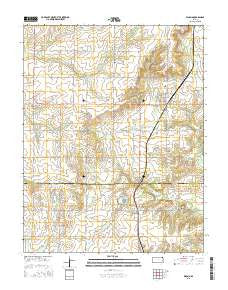 Kincaid Kansas Current topographic map, 1:24000 scale, 7.5 X 7.5 Minute, Year 2015