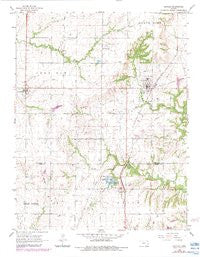 Kincaid Kansas Historical topographic map, 1:24000 scale, 7.5 X 7.5 Minute, Year 1966