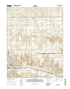 Kingman Kansas Current topographic map, 1:24000 scale, 7.5 X 7.5 Minute, Year 2016