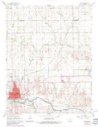 Kingman Kansas Historical topographic map, 1:24000 scale, 7.5 X 7.5 Minute, Year 1967