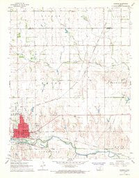 Kingman Kansas Historical topographic map, 1:24000 scale, 7.5 X 7.5 Minute, Year 1967