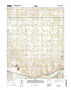 Kingman NW Kansas Current topographic map, 1:24000 scale, 7.5 X 7.5 Minute, Year 2015
