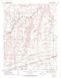 Kingsdown Kansas Historical topographic map, 1:24000 scale, 7.5 X 7.5 Minute, Year 1969