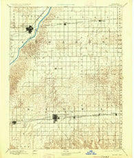 Kinsley Kansas Historical topographic map, 1:125000 scale, 30 X 30 Minute, Year 1894