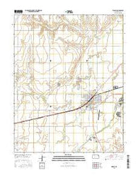 Kinsley Kansas Current topographic map, 1:24000 scale, 7.5 X 7.5 Minute, Year 2015