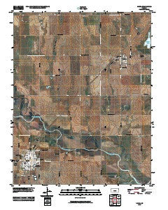 Kiowa Kansas Historical topographic map, 1:24000 scale, 7.5 X 7.5 Minute, Year 2010