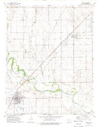 Kiowa Kansas Historical topographic map, 1:24000 scale, 7.5 X 7.5 Minute, Year 1972