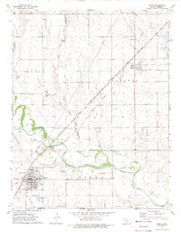 Kiowa Kansas Historical topographic map, 1:24000 scale, 7.5 X 7.5 Minute, Year 1972