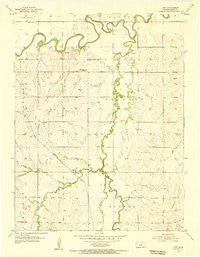 Kipp Kansas Historical topographic map, 1:24000 scale, 7.5 X 7.5 Minute, Year 1955