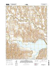 Kirwin Reservoir Kansas Current topographic map, 1:24000 scale, 7.5 X 7.5 Minute, Year 2015